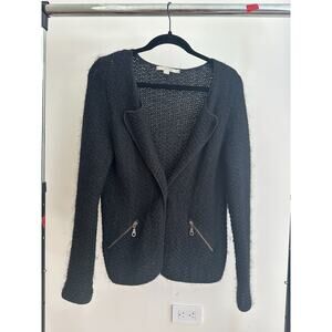 Boden UK knitted Mohair Blazer Size 6/8 Black with some Sparkle